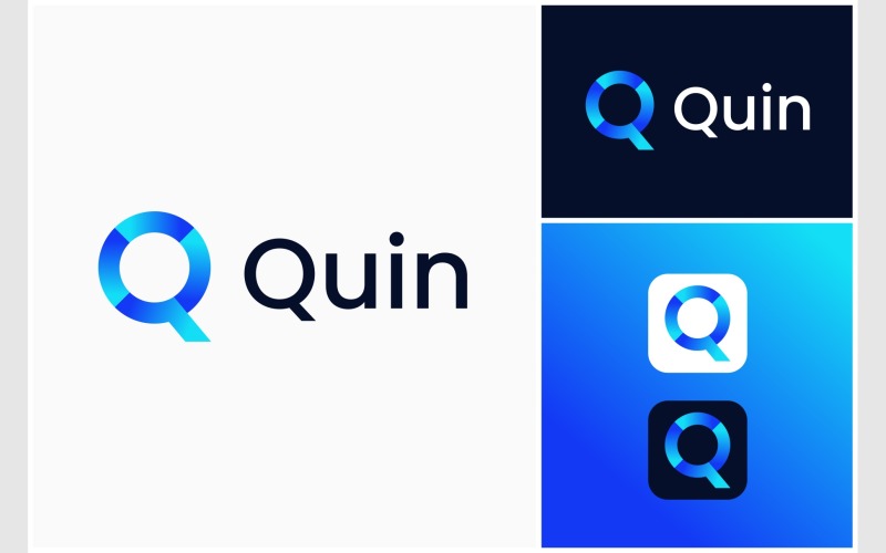 letter q colorful modern logo original