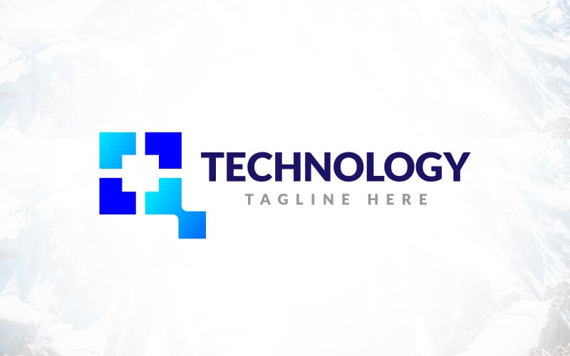 letter q connection technology logo original