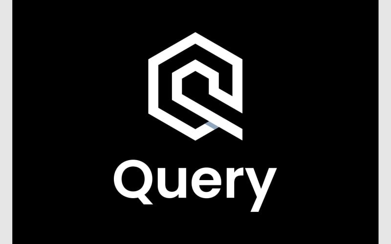 letter q hexagon geometric logo original