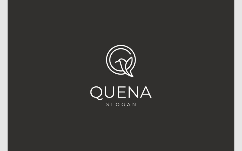 letter q hummingbird simple logo original