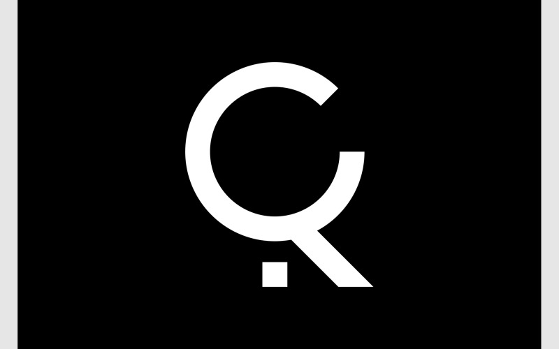letter q k simple monogram logo original