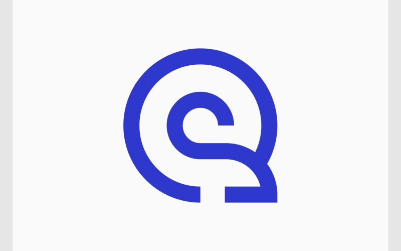 letter q s initials simple logo original