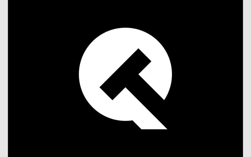 letter q t initials monogram logo original