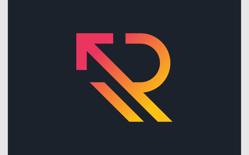 letter r arrow cursor modern logo original
