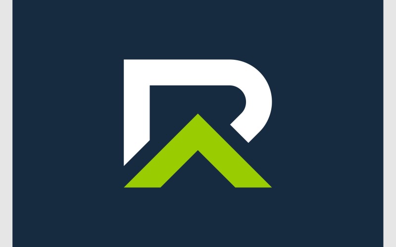 letter r arrow up upward logo original