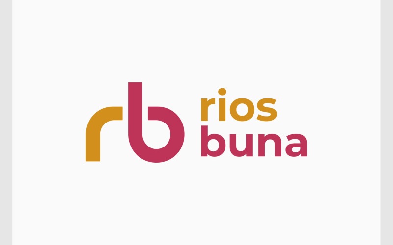 letter r b lowercase modern logo original