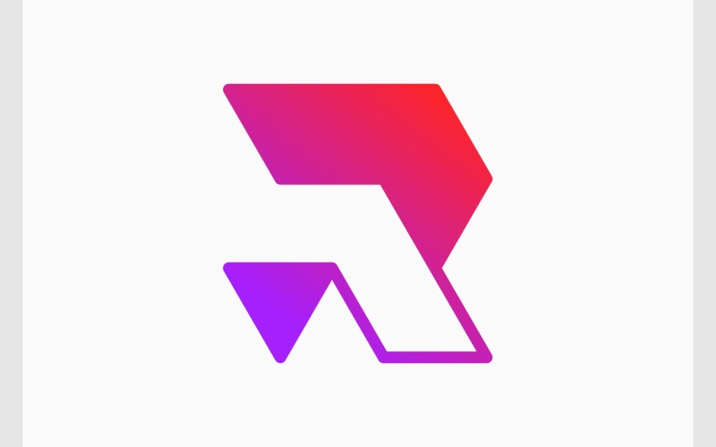 letter r initial futuristic modern logo original