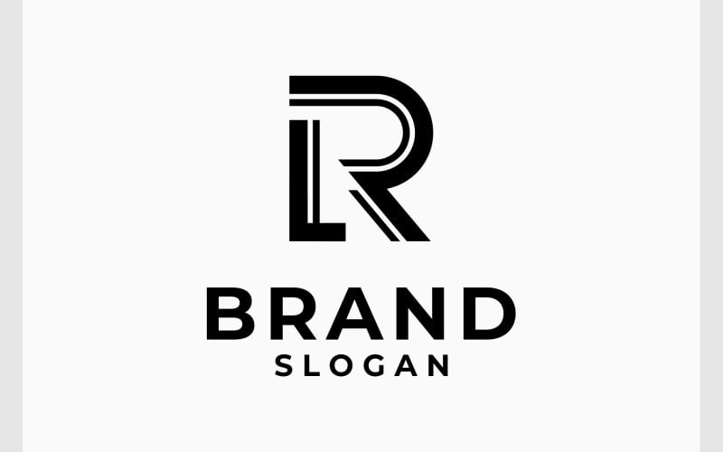 letter r l monogram minimalist logo original