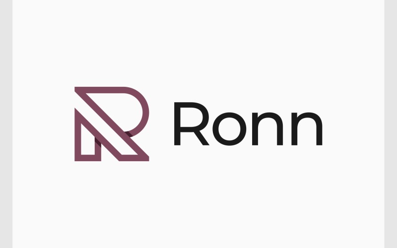 letter r minimalist geometric logo original