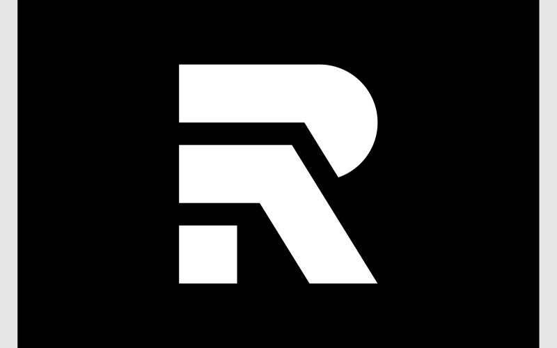 letter r modern geometric logo original