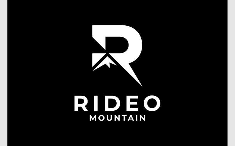 letter r mountain adventure logo original