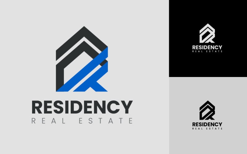 letter r real estate logo design original