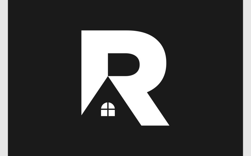 letter r roof home house logo original
