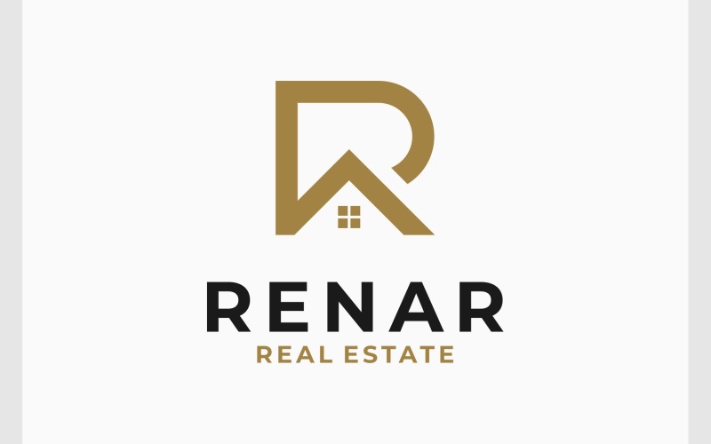 letter r roof real estate logo original