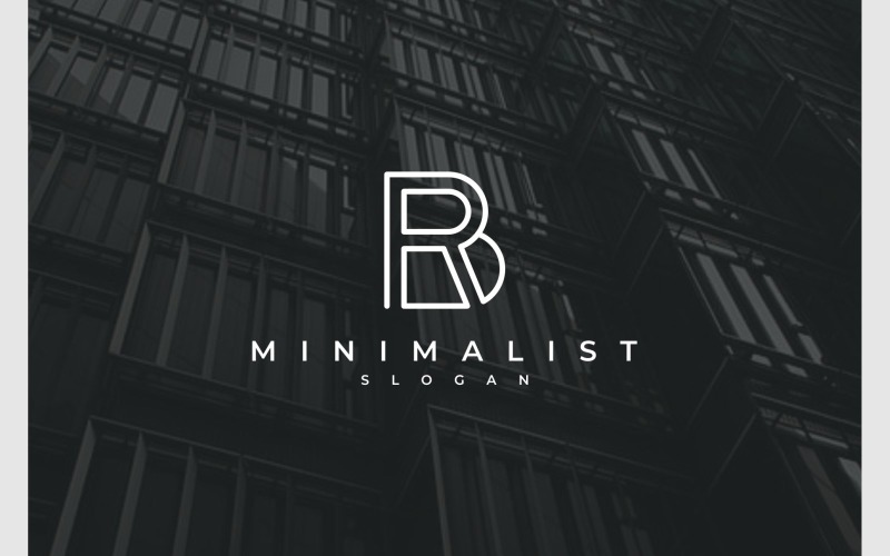 letter rb br initials minimalist logo original