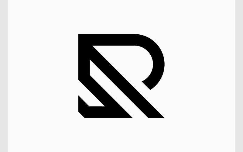 letter rs sr initials minimalist logo original
