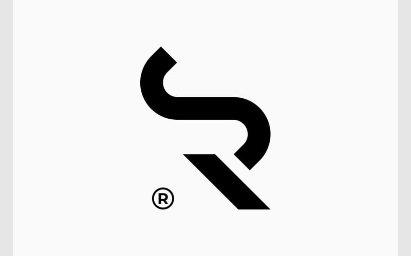 letter rs sr minimal logo original