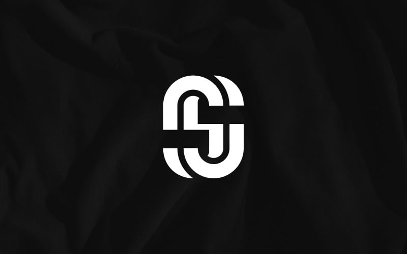letter s amp c minimal logo design template original