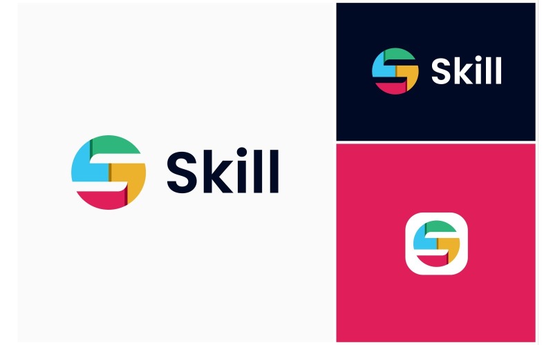 letter s circle colorful logo original