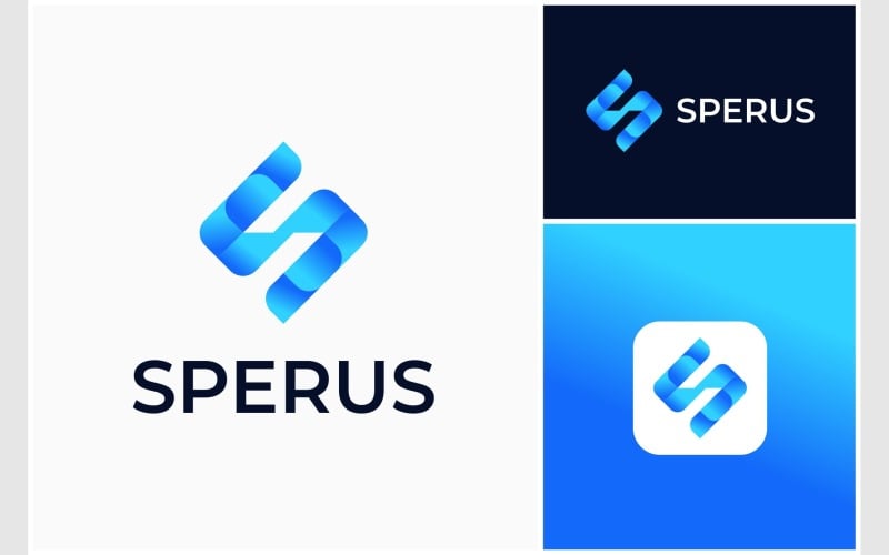 letter s colorful gradient modern logo original
