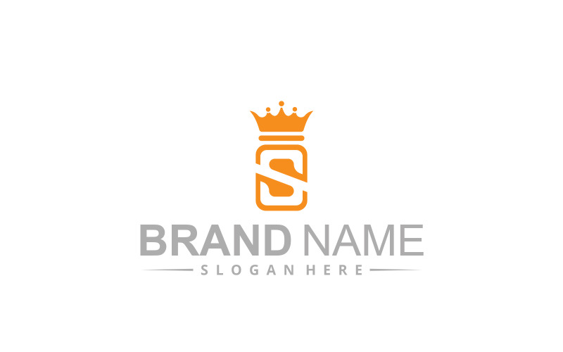 letter s crown logo design original