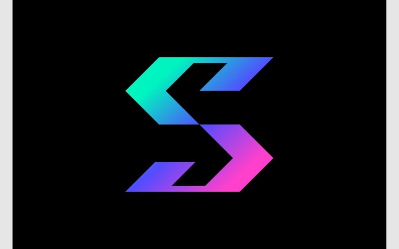 letter s futuristic modern logo original