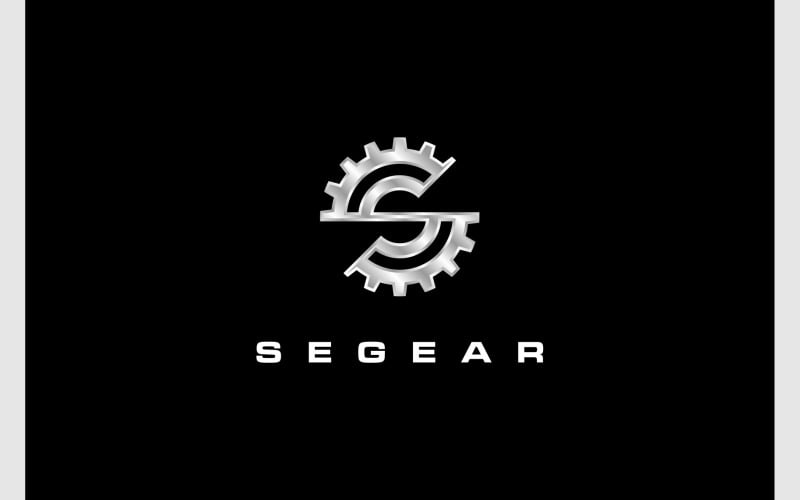 letter s gear machine silver logo original