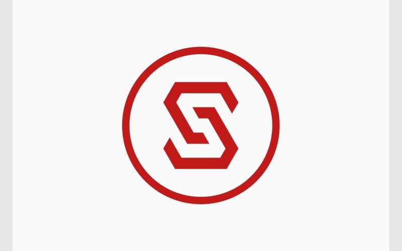 letter s geometric modern circle logo original