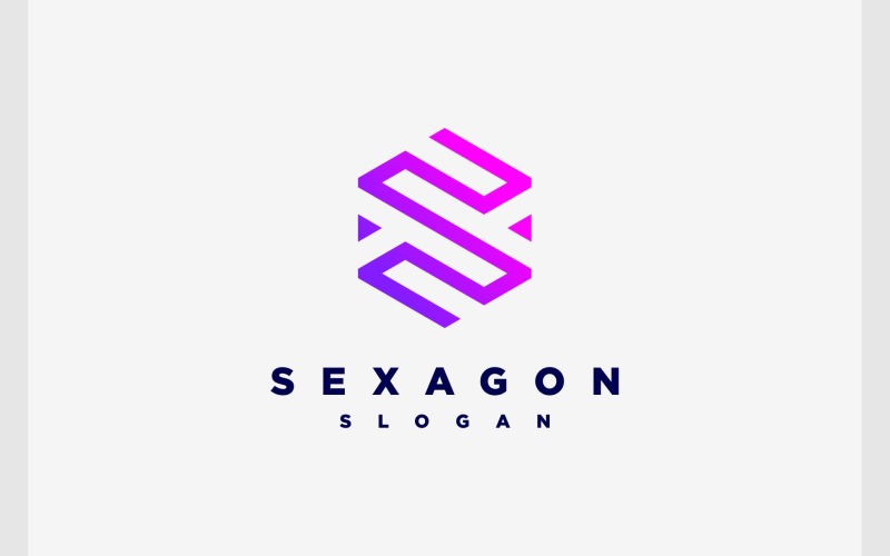 letter s hexagon geometric logo original