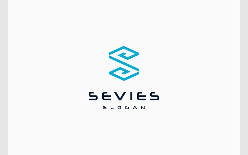 letter s hexagon geometric simple logo original