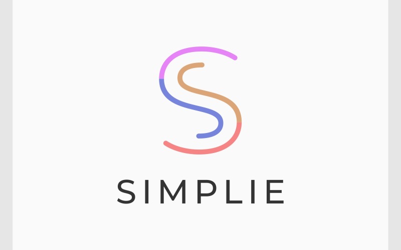 letter s initial simple minimalist logo original