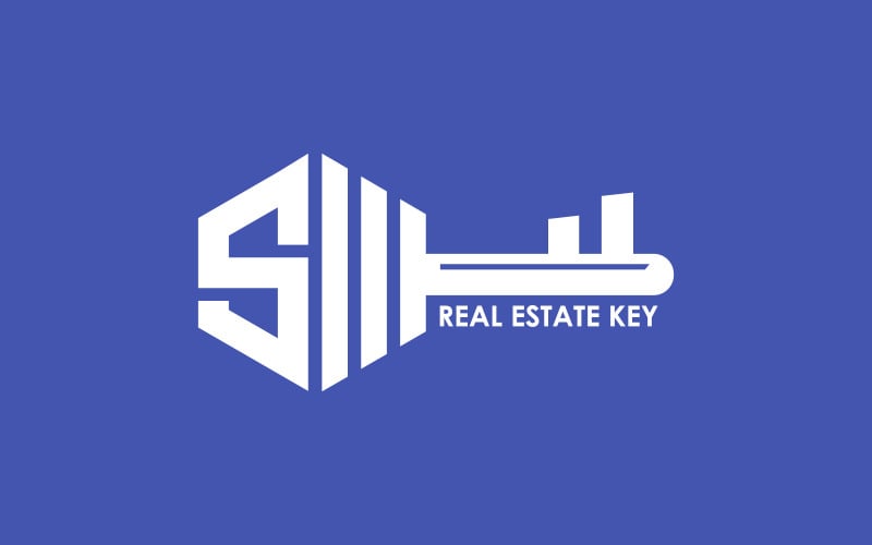 letter s key real estate logo design original