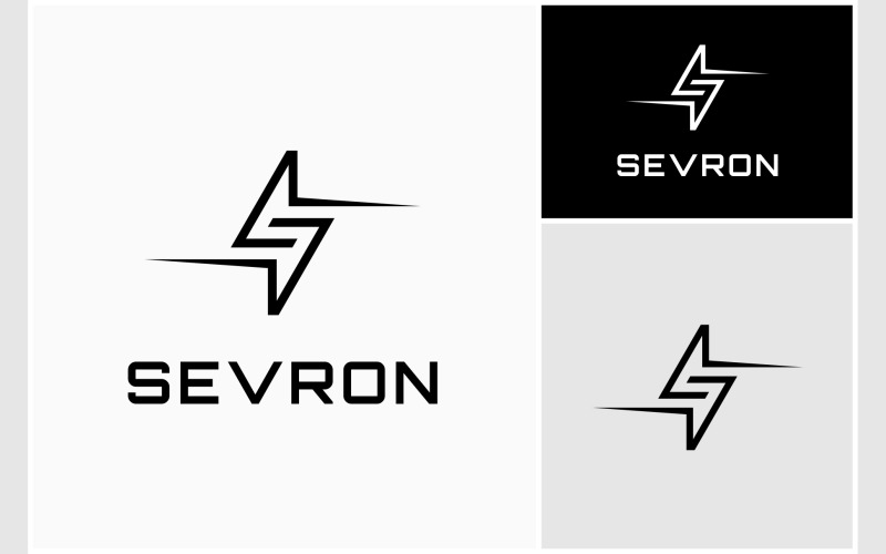 letter s lightning energy logo original