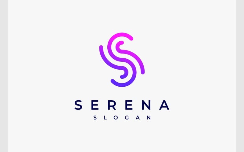 letter s line fingerprint simple logo original