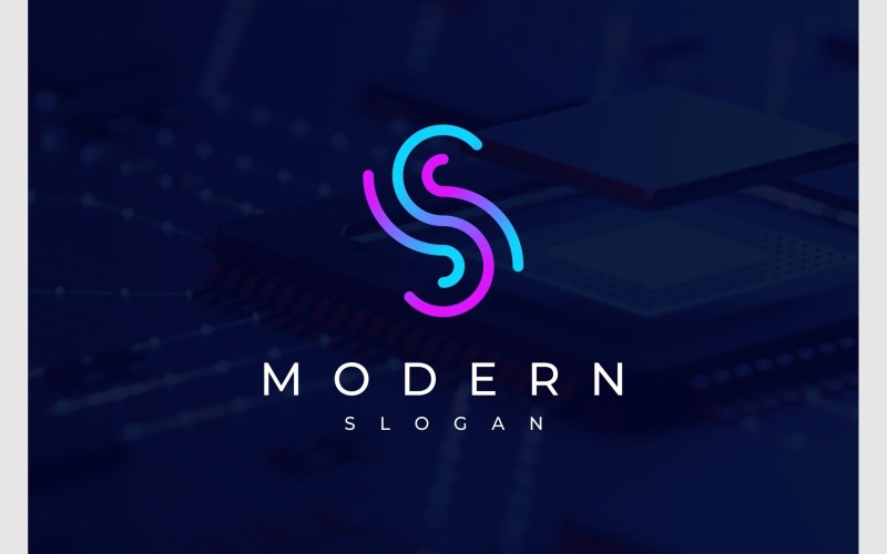 letter s line swirl modern logo original