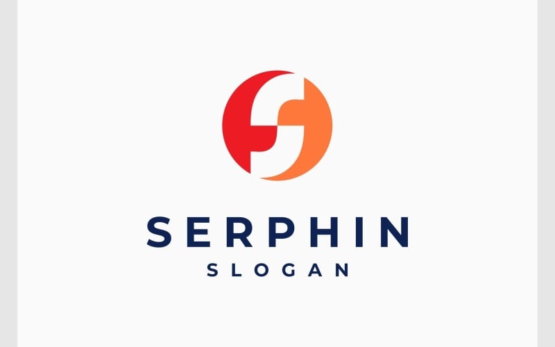 letter s modern circle simple logo original