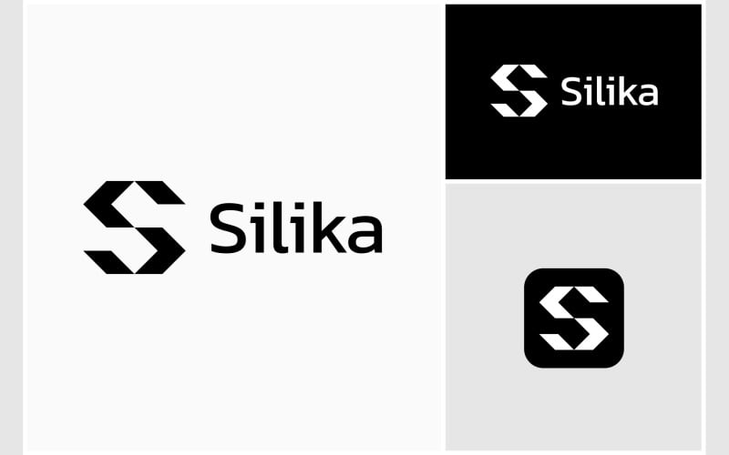 letter s modern geometric logo original