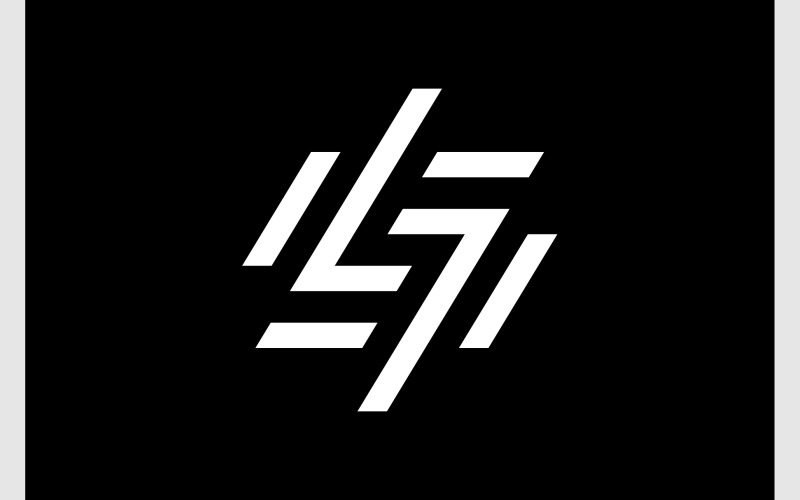 letter s number minimalist logo original