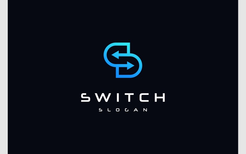 letter s or sd ds switch arrow logo original