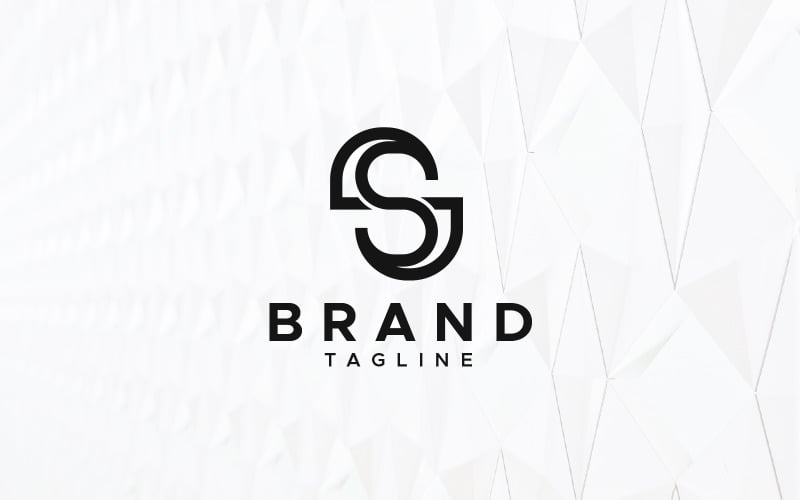 letter s or ss minimal logo design template original