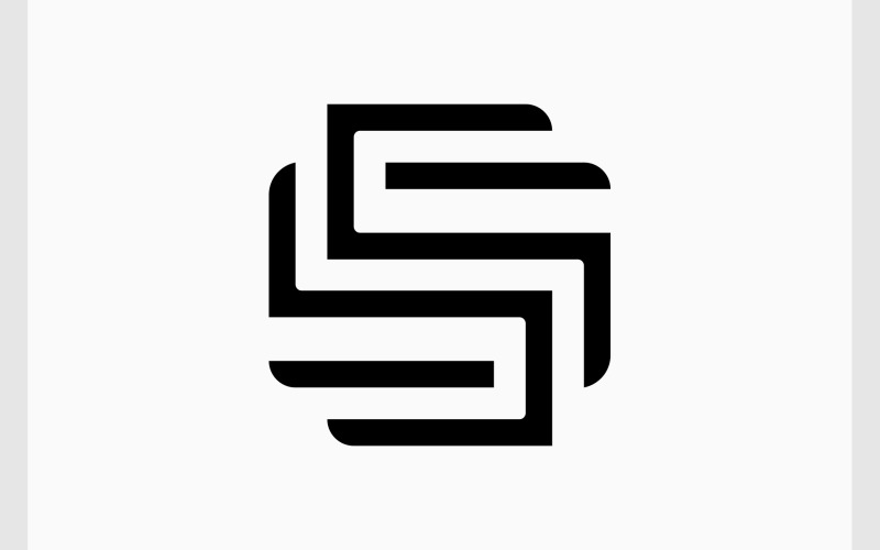 letter s or ss minimalist logo original