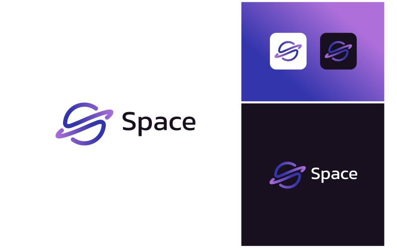 letter s planet space logo original
