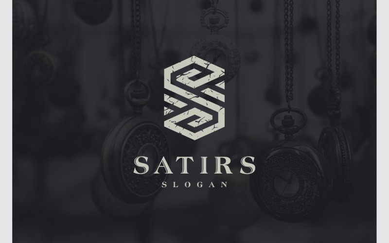 letter s rustic grunge classic geometric logo original