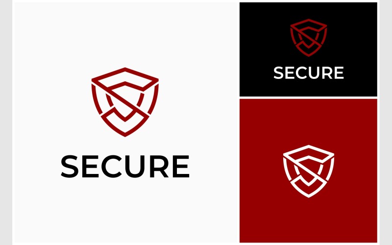 letter s shield security logo original