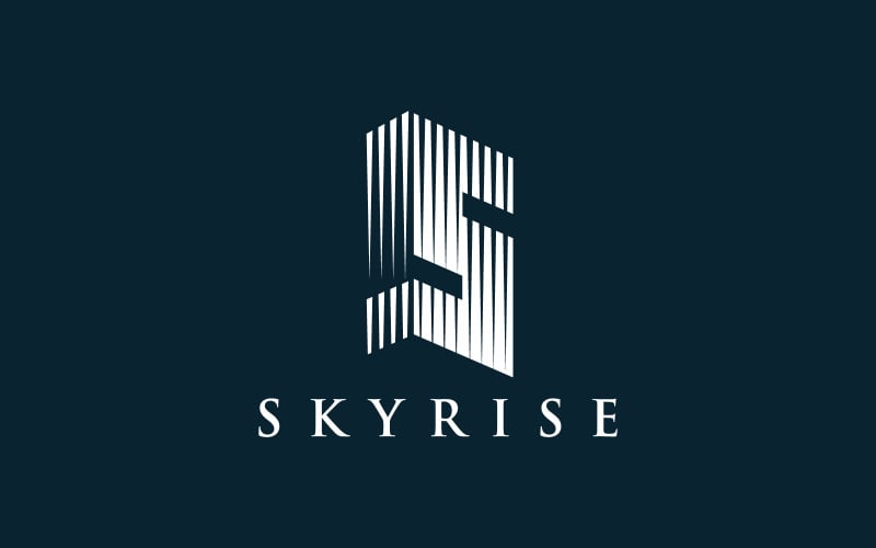letter s skyrise luxurious building real estate logo design original