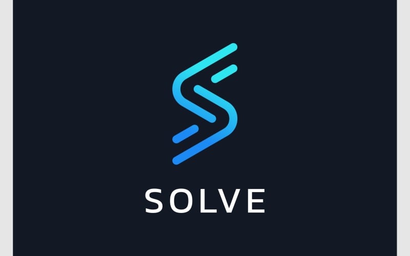 letter s solution technology logo original