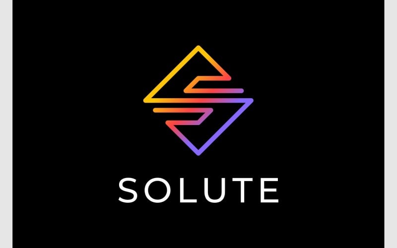 letter s square minimalist logo original