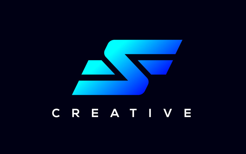 letter s technology logo design fast super speed wings s letter original