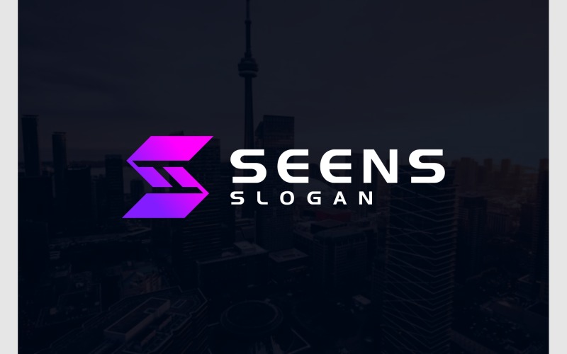 letter s technology modern logo original