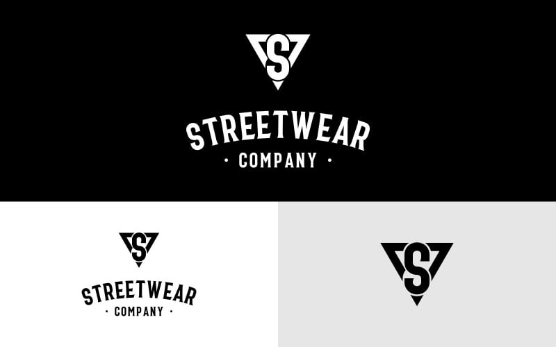 letter s triangle monogram logo original